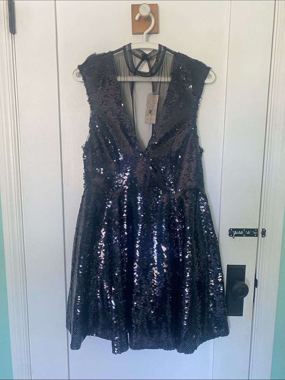 Free People Black Sequin Dress